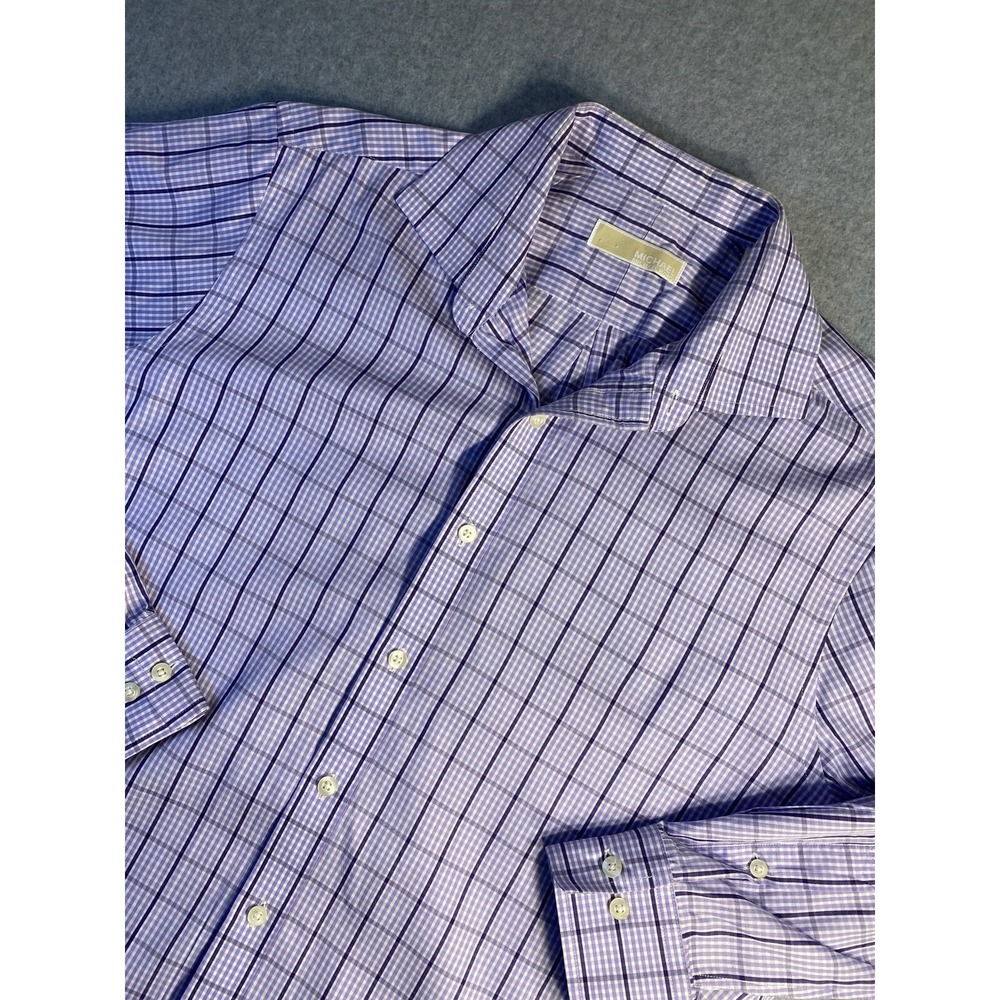 NEW Michael‎ Kors 17 34/35 Long Sleeve Button Down Shirt MENS Checks